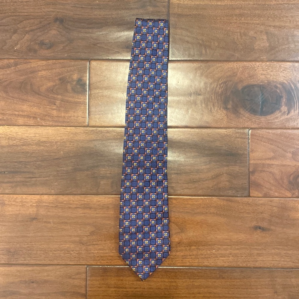 100% silk CANALI barely used multicolored tie
